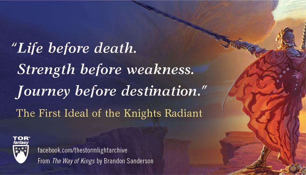 The First Ideal of the Knights Radiant Oathbringer Way of Kings